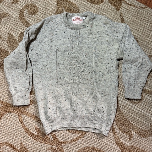 IRISH HOMECRAFT 100% Wool Sweater, Youth size large, women's Small - Picture 1 of 13